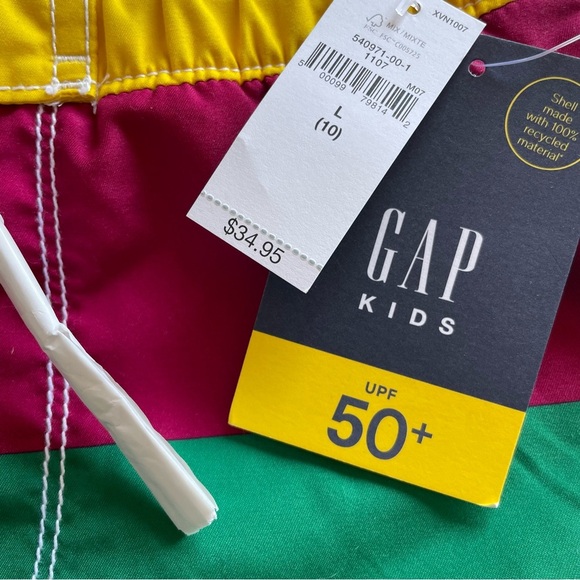 GAP Kids Multicolor Striped Swim Shorts UPF 50+ NWT - Picture 11 of 11